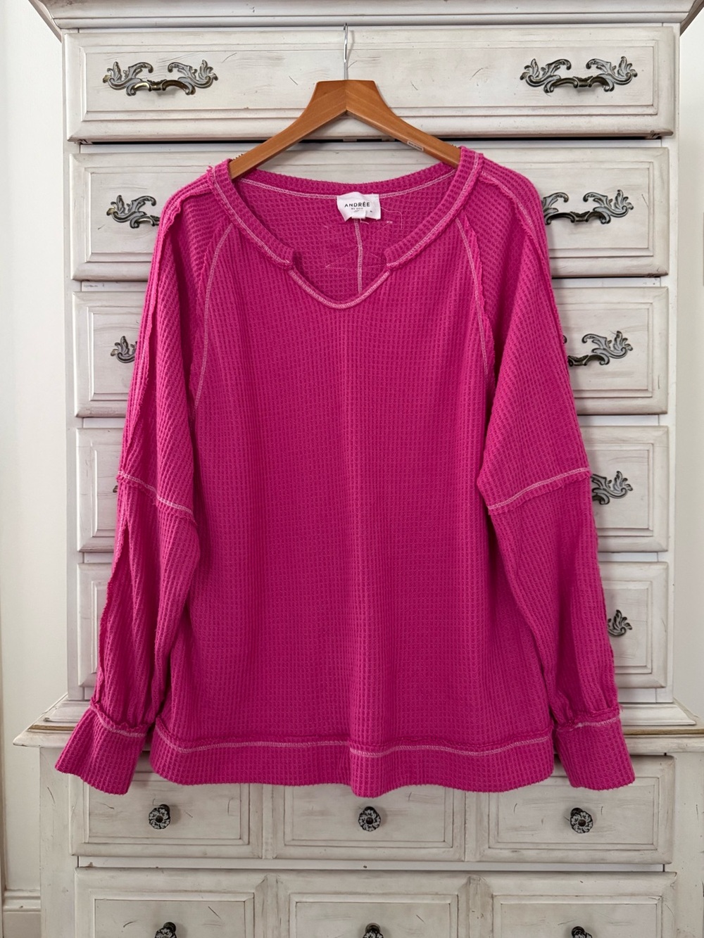 Vici Pink Waffle Top